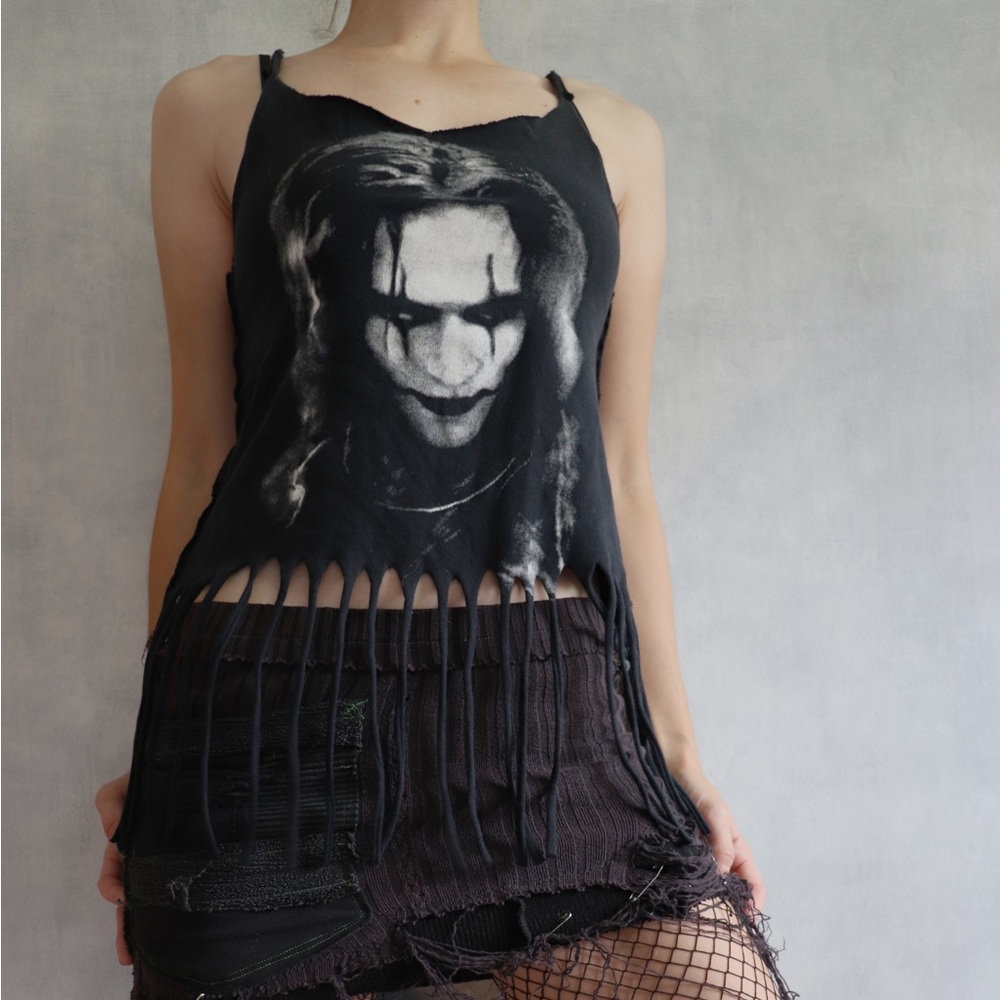 DIY The Crow Brandon Lee Tank Top Tassels Handmade